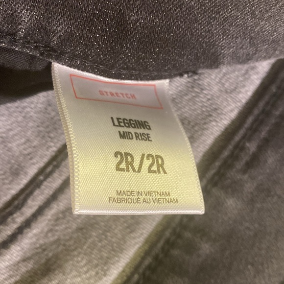 Express Faded Black Mid Rise stretch leggings. Size 2 regular. - Picture 3 of 5